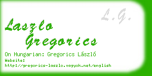 laszlo gregorics business card